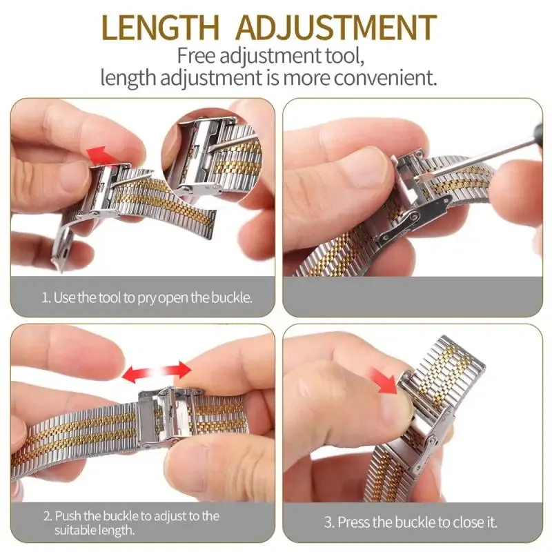 Bracelet acier inoxydable 18 à 22 mm
