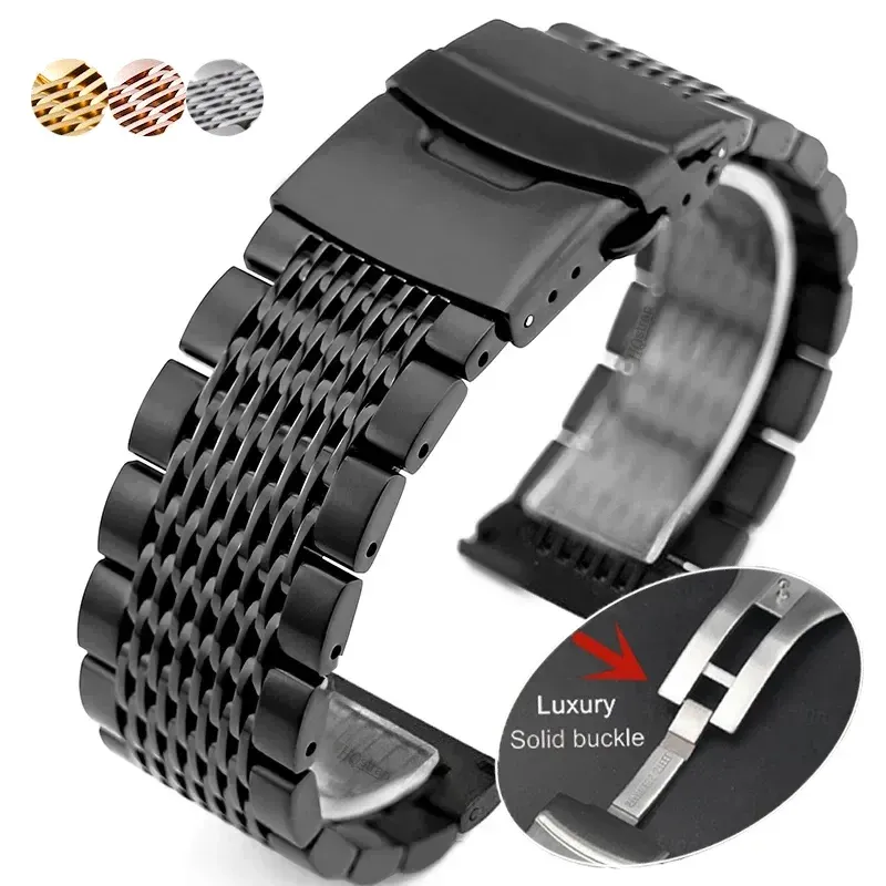 Bracelet acier inoxydable 18 à 24 mm pour Samsung