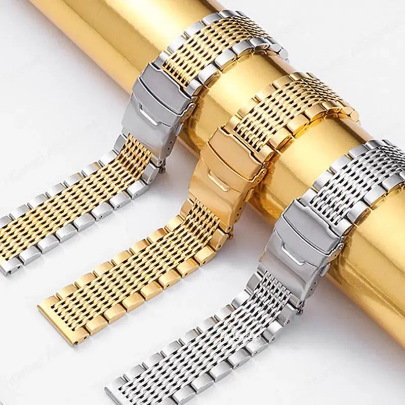 Bracelet acier inoxydable 18 à 24 mm pour Samsung