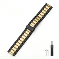 Bracelet acier inoxydable 22 mm pour Amazfit Huawei – Couleur du bracelet Black gold