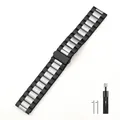 Bracelet acier inoxydable 22 mm pour Amazfit Huawei – Couleur du bracelet Black silver