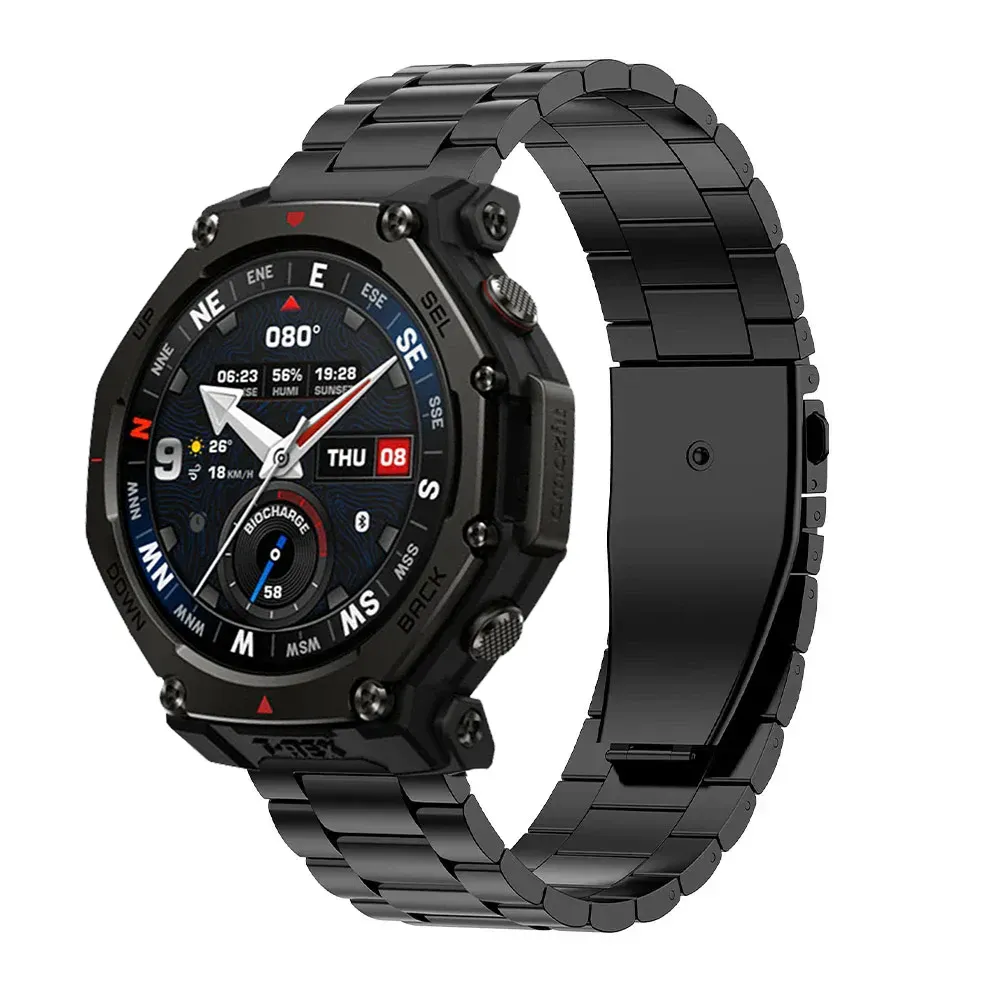 Bracelet acier inoxydable 22 mm pour Amazfit Huawei
