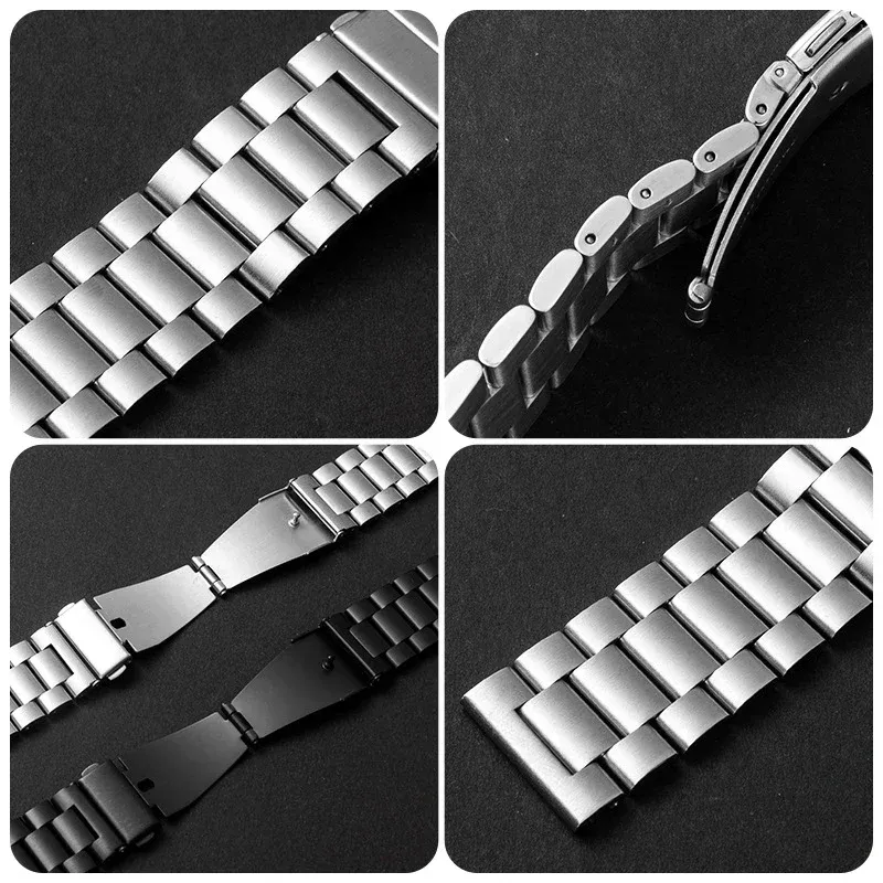 Bracelet acier inoxydable 22 mm pour Amazfit Huawei