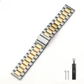 Bracelet acier inoxydable 22 mm pour Amazfit Huawei – Couleur du bracelet Silver gold