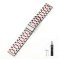 Bracelet acier inoxydable 22 mm pour Amazfit Huawei – Couleur du bracelet Silver powder