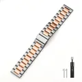 Bracelet acier inoxydable 22 mm pour Amazfit Huawei – Couleur du bracelet Silver rose gold