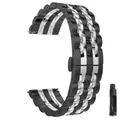 Bracelet acier inoxydable 22 mm pour Huawei Samsung – Couleur du bracelet black silver tool