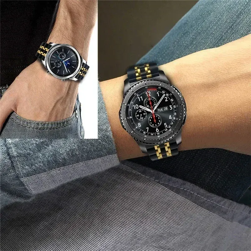 Bracelet acier inoxydable 22 mm pour Huawei Samsung
