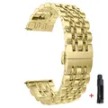 Bracelet acier inoxydable 22 mm pour Huawei Samsung – Couleur du bracelet gold tool