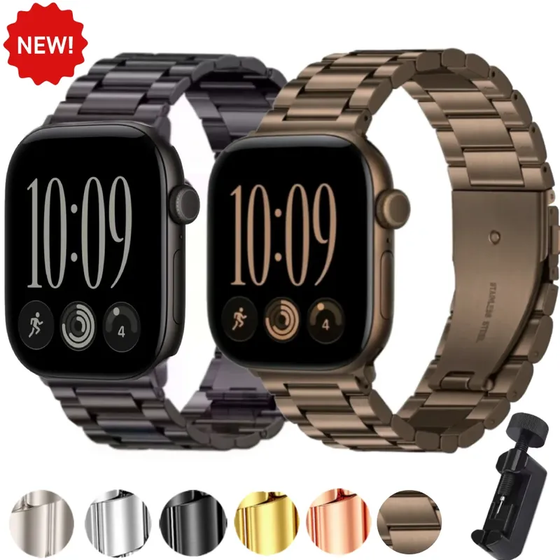 Bracelet acier inoxydable 38 à 49 mm pour Apple Watch