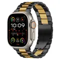 Bracelet acier inoxydable 38 à 49 mm pour Apple Watch – Couleur du bracelet Black gold