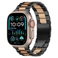 Bracelet acier inoxydable 38 à 49 mm pour Apple Watch – Couleur du bracelet Black rose gold