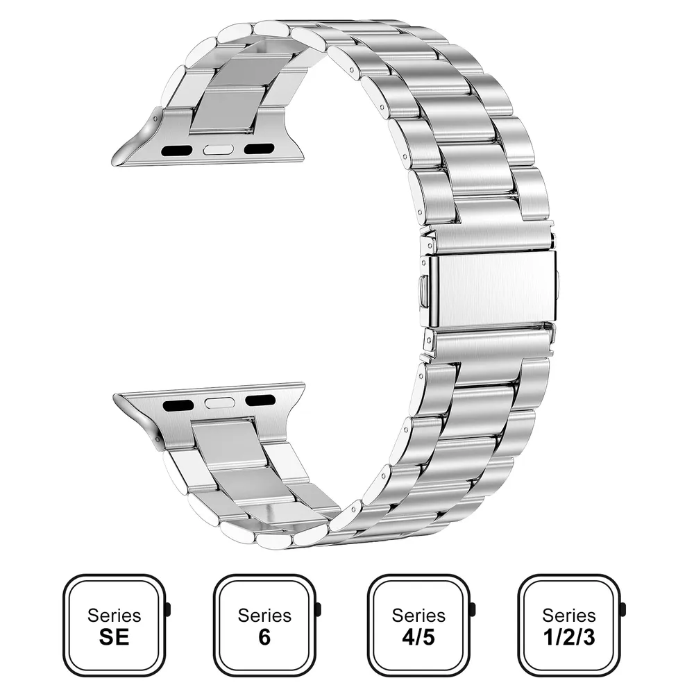 Bracelet acier inoxydable 38 à 49 mm pour Apple Watch
