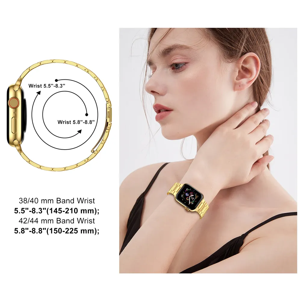 Bracelet acier inoxydable 38 à 49 mm pour Apple Watch