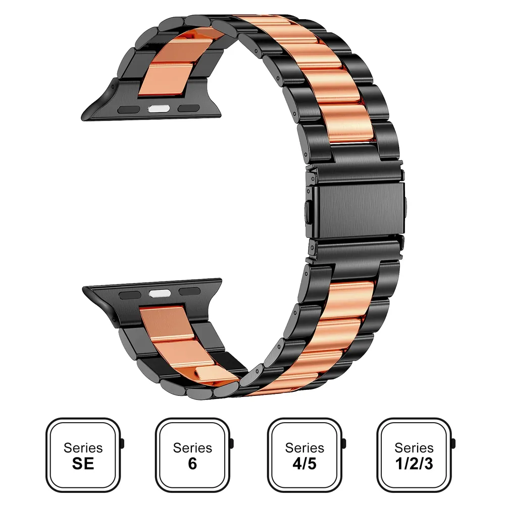 Bracelet acier inoxydable 38 à 49 mm pour Apple Watch