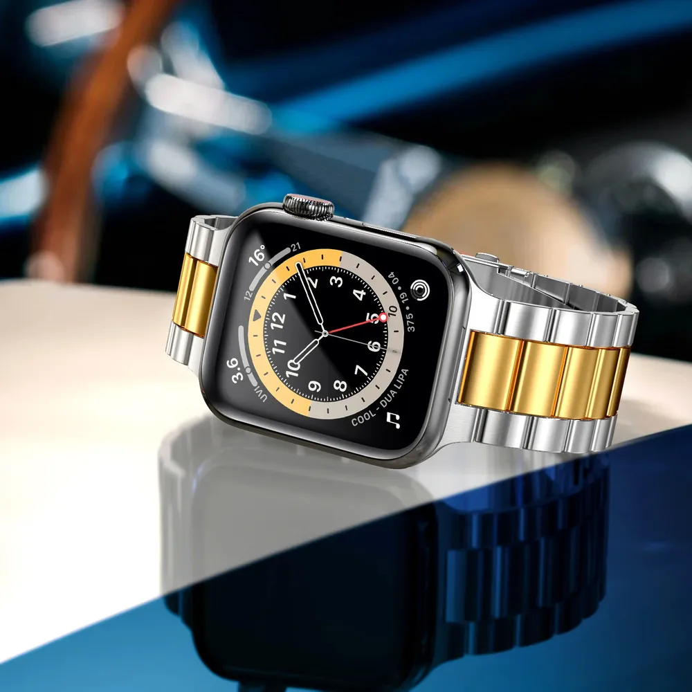 Bracelet acier inoxydable 38 à 49 mm pour Apple Watch