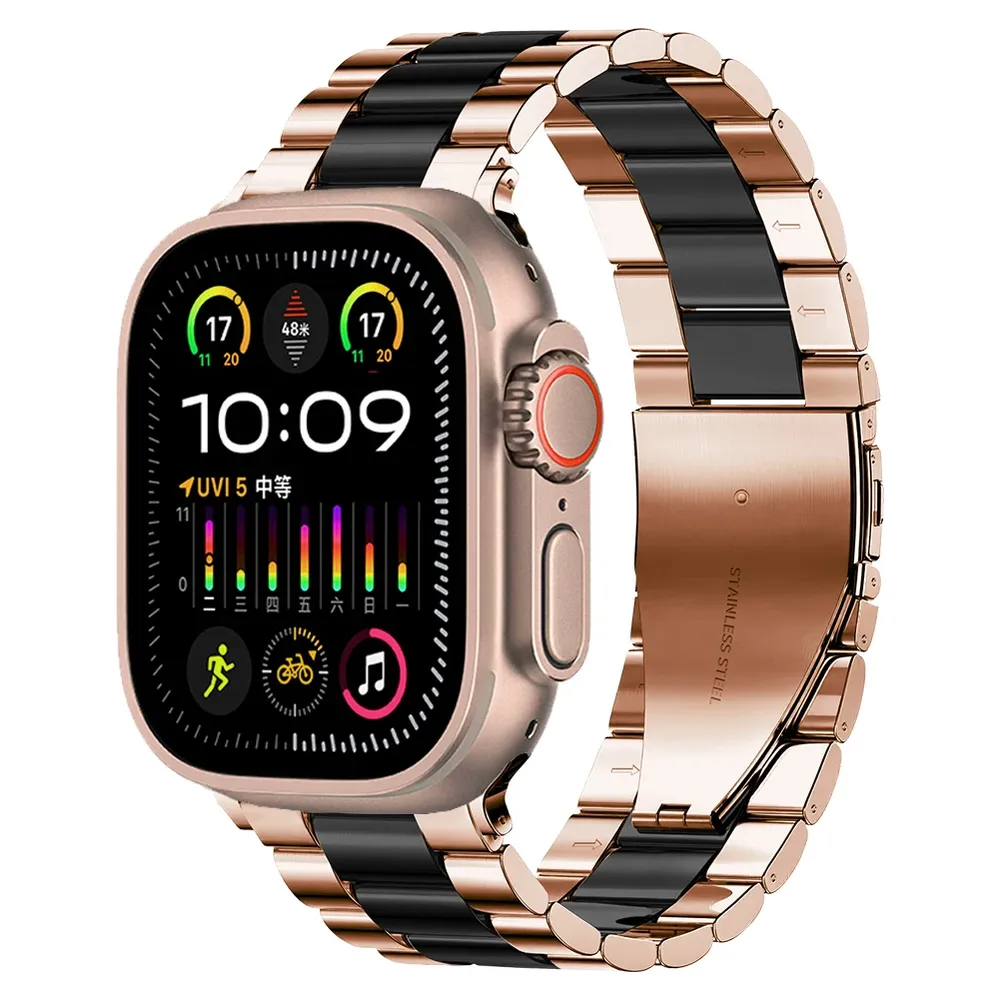 Bracelet acier inoxydable 38 à 49 mm pour Apple Watch