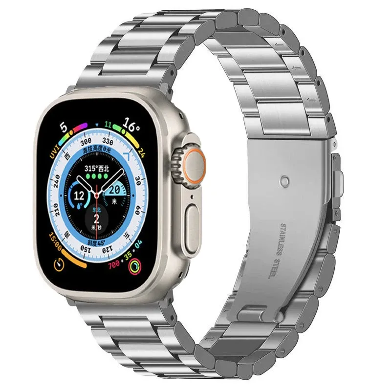 Bracelet acier inoxydable 38 à 49 mm pour Apple Watch