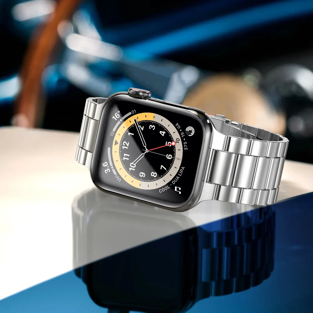 Bracelet acier inoxydable 38 à 49 mm pour Apple Watch