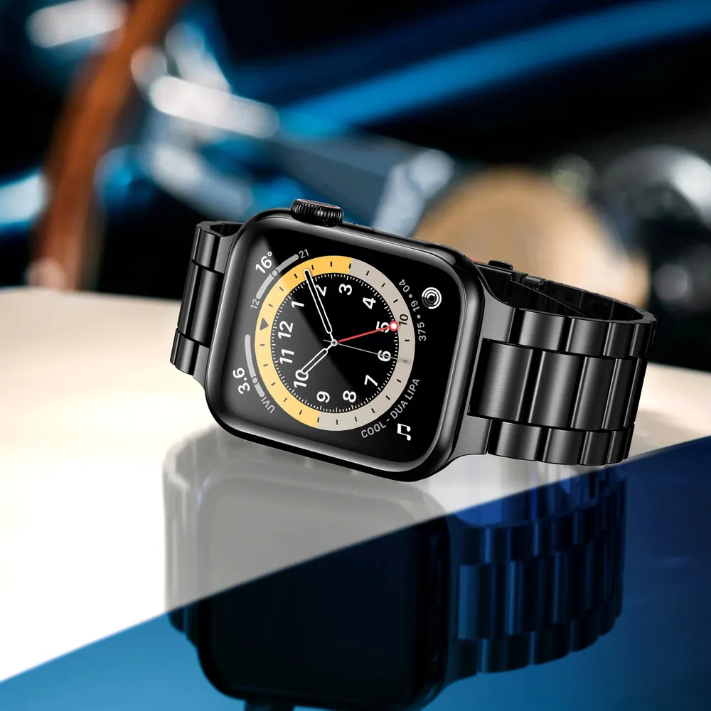 Bracelet acier inoxydable 38 à 49 mm pour Apple Watch