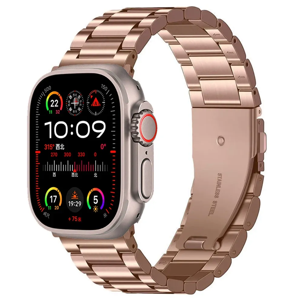 Bracelet acier inoxydable 38 à 49 mm pour Apple Watch