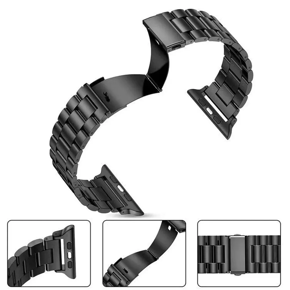 Bracelet acier inoxydable 38 à 49 mm pour Apple Watch