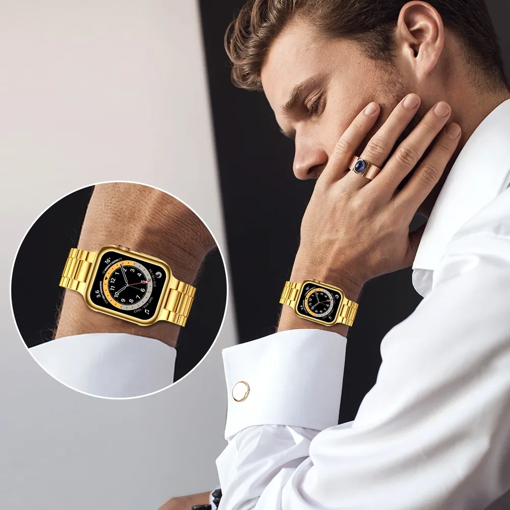 Bracelet acier inoxydable 38 à 49 mm pour Apple Watch