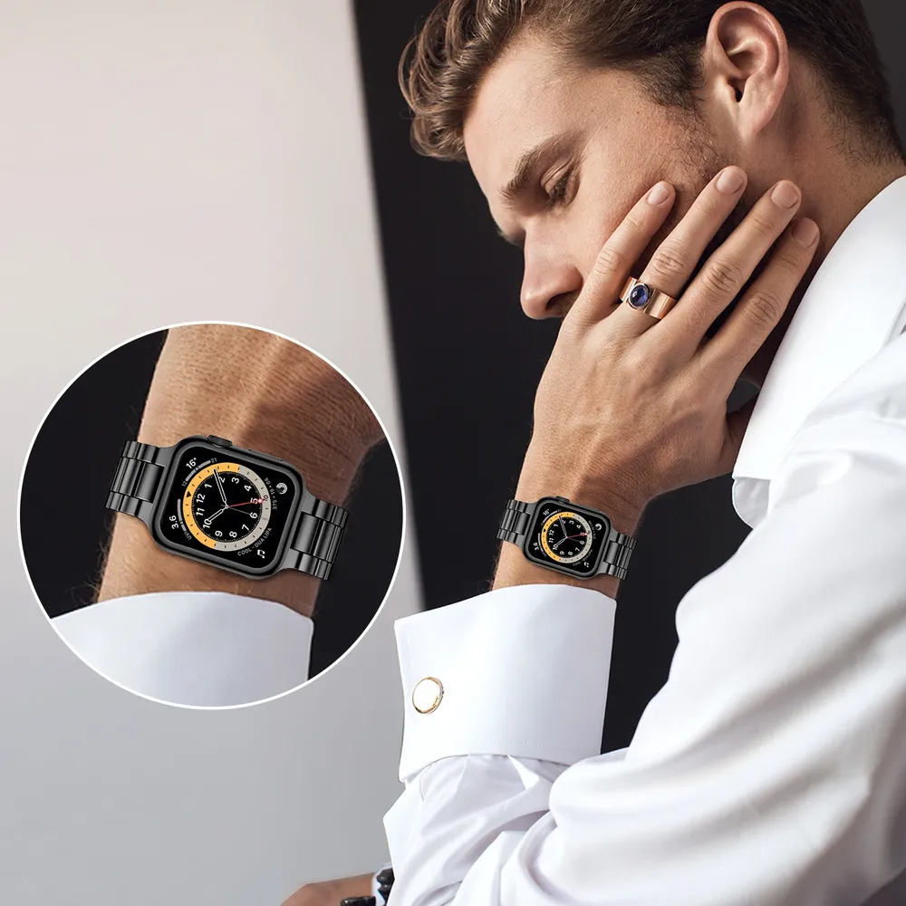 Bracelet acier inoxydable 38 à 49 mm pour Apple Watch