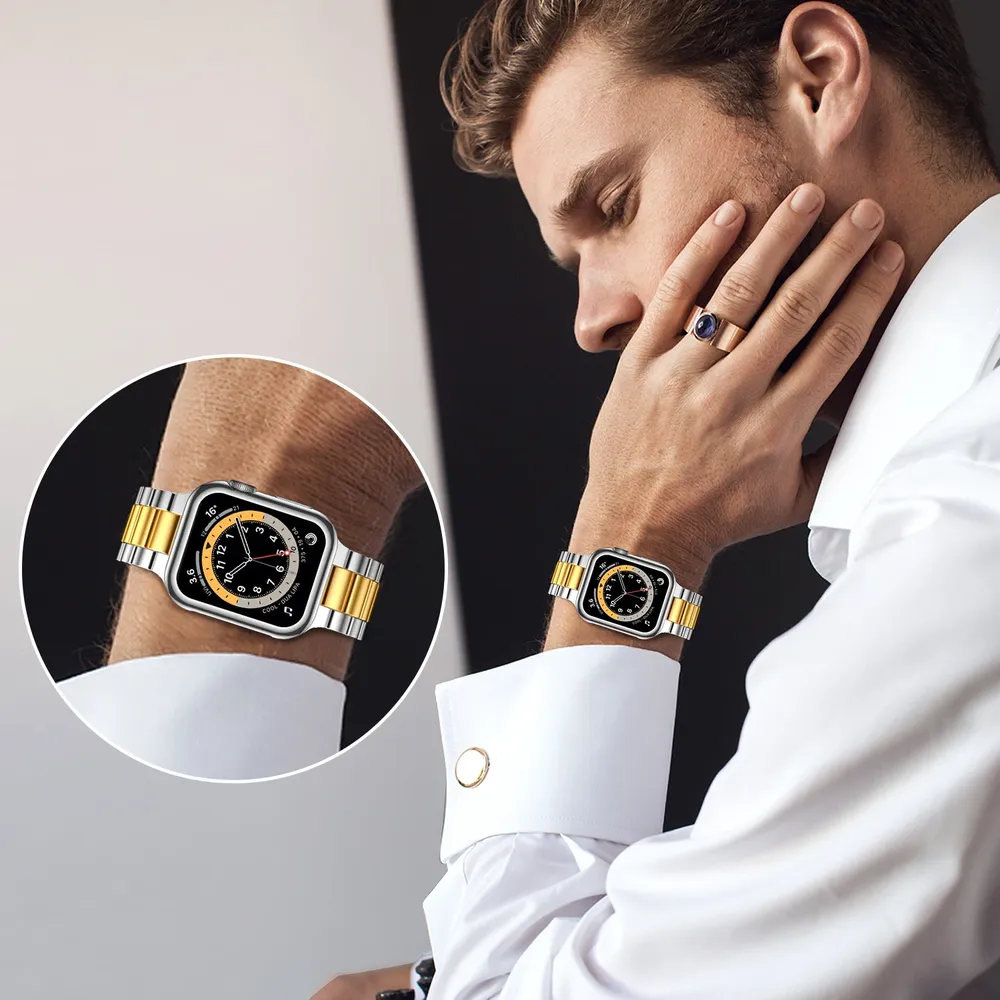Bracelet acier inoxydable 38 à 49 mm pour Apple Watch