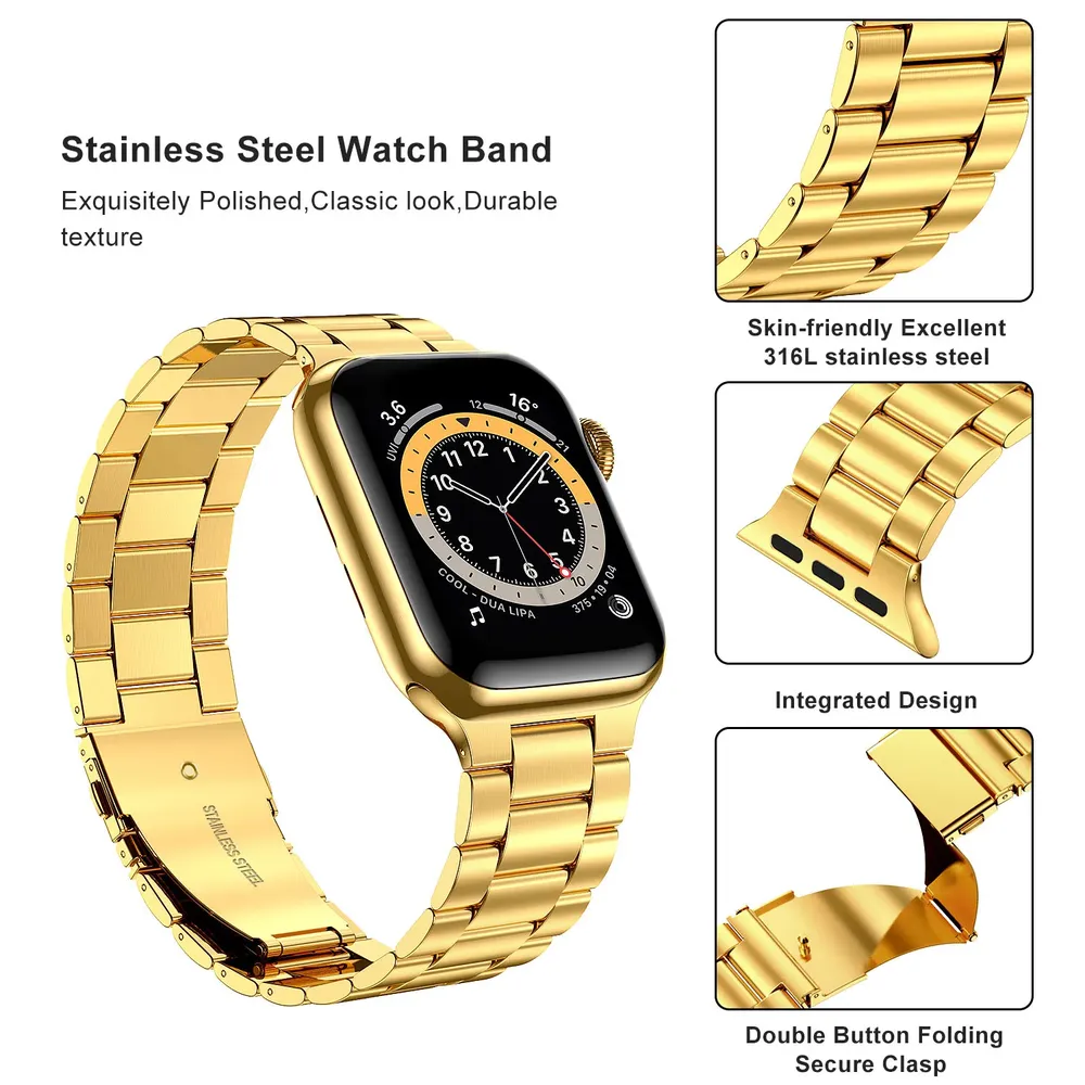 Bracelet acier inoxydable 38 à 49 mm pour Apple Watch