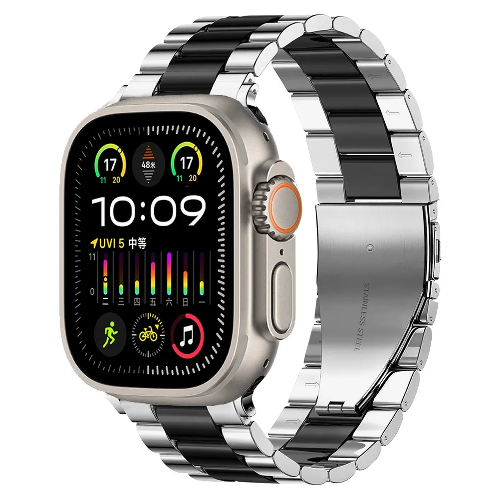 Bracelet acier inoxydable 38 à 49 mm pour Apple Watch