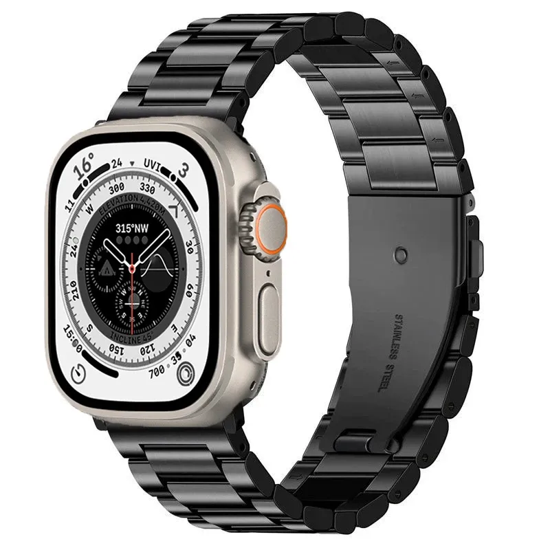 Bracelet acier inoxydable 38 à 49 mm pour Apple Watch