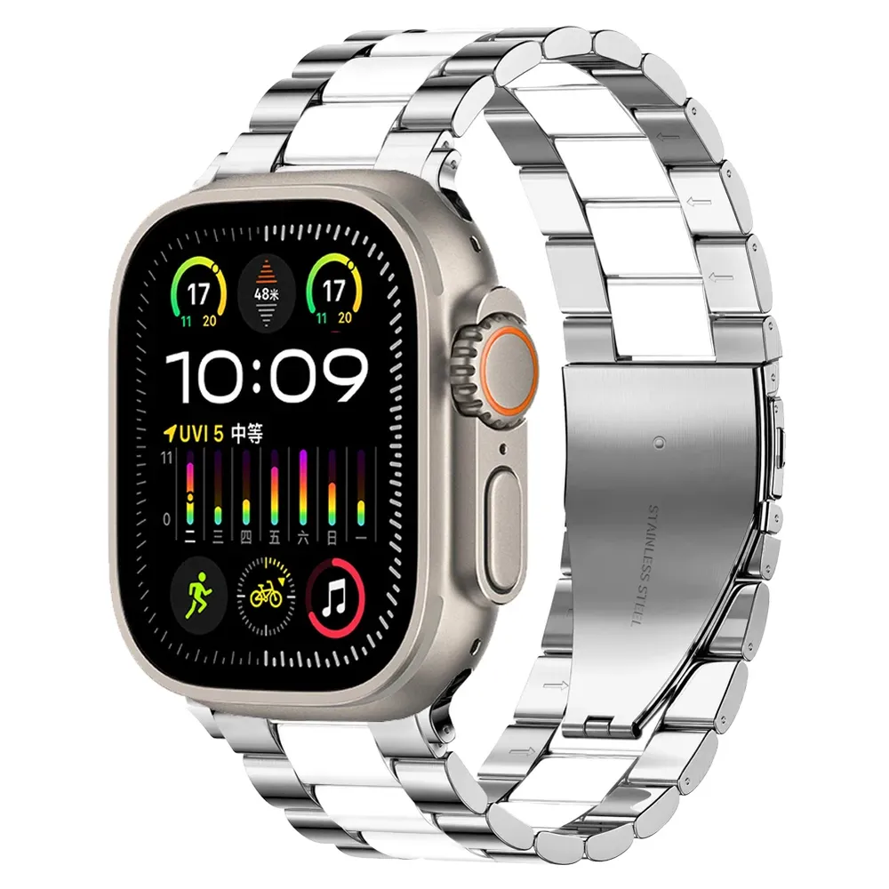 Bracelet acier inoxydable 38 à 49 mm pour Apple Watch
