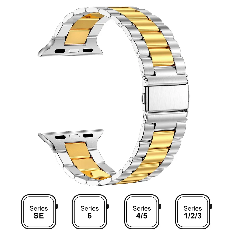 Bracelet acier inoxydable 38 à 49 mm pour Apple Watch