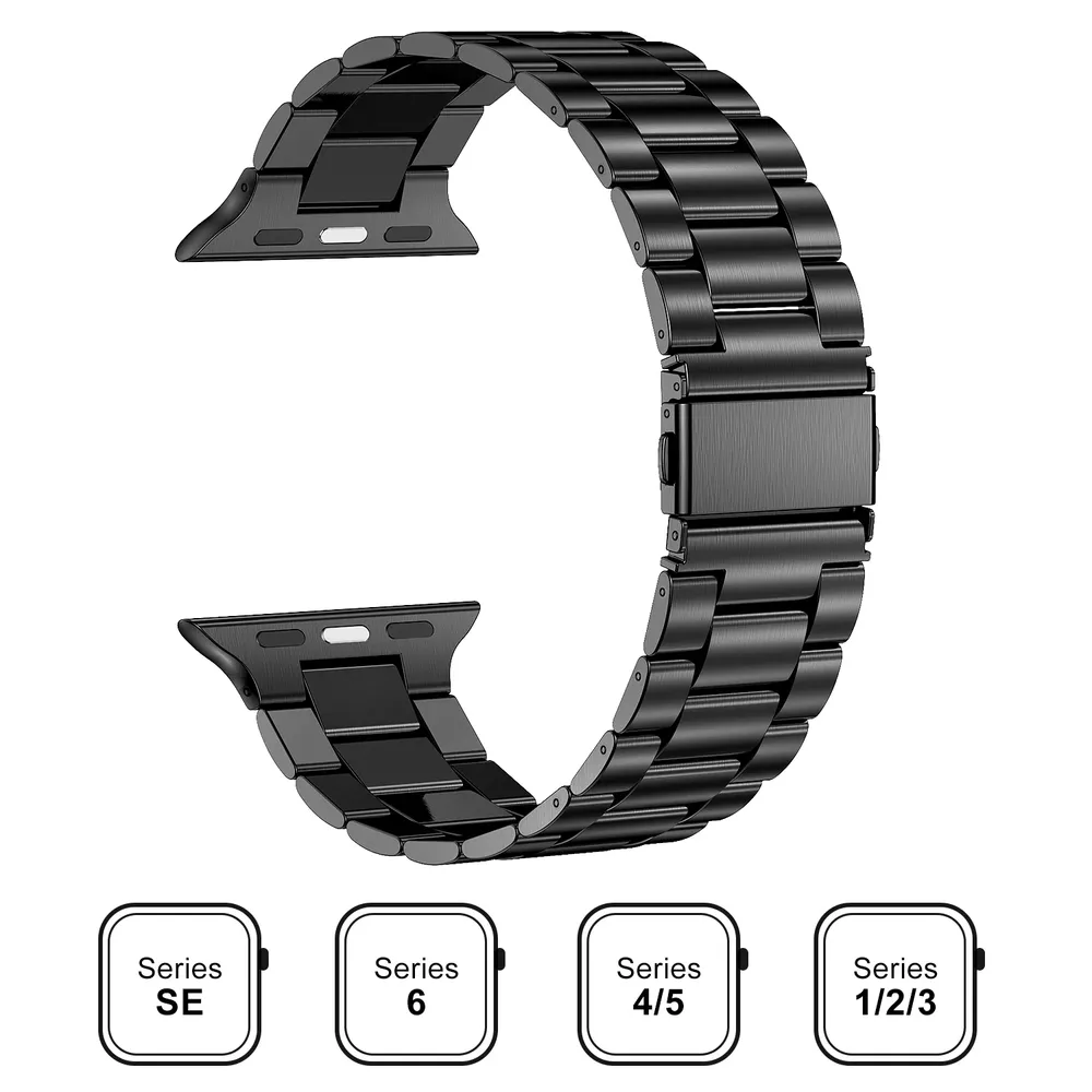 Bracelet acier inoxydable 38 à 49 mm pour Apple Watch