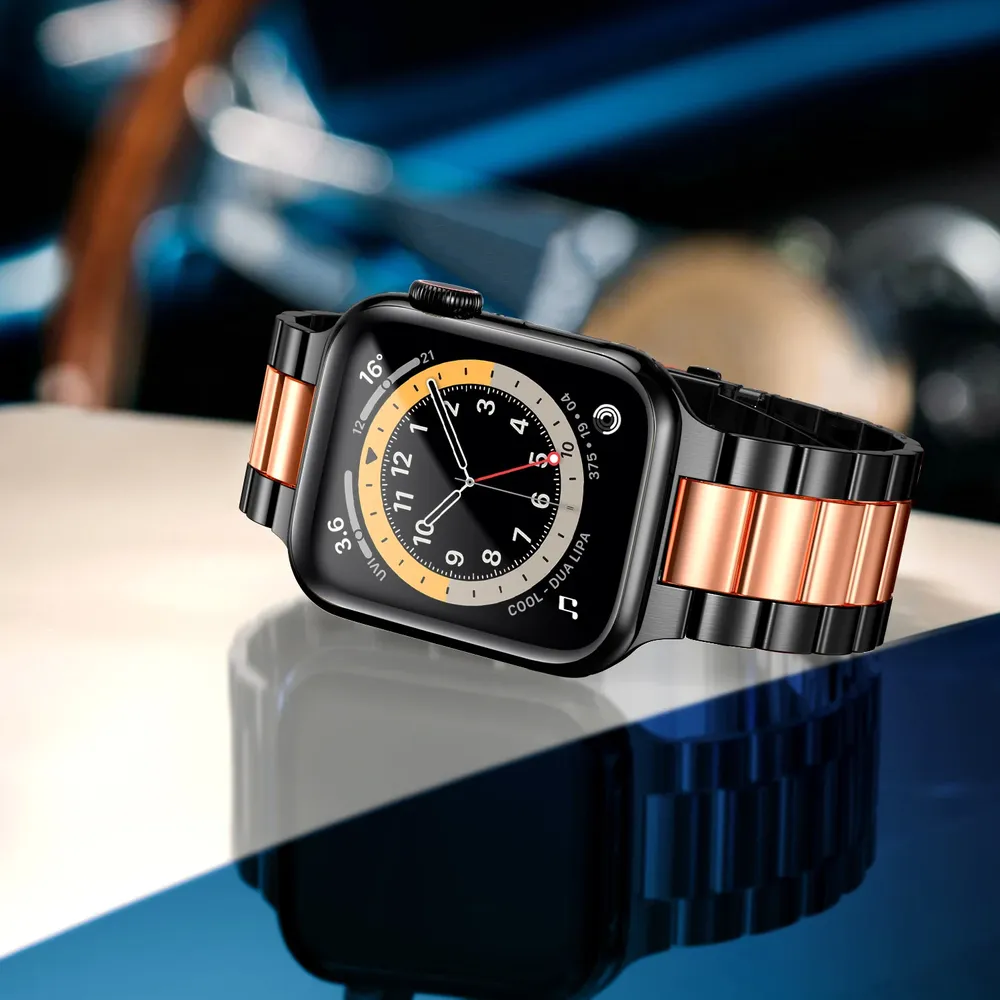 Bracelet acier inoxydable 38 à 49 mm pour Apple Watch