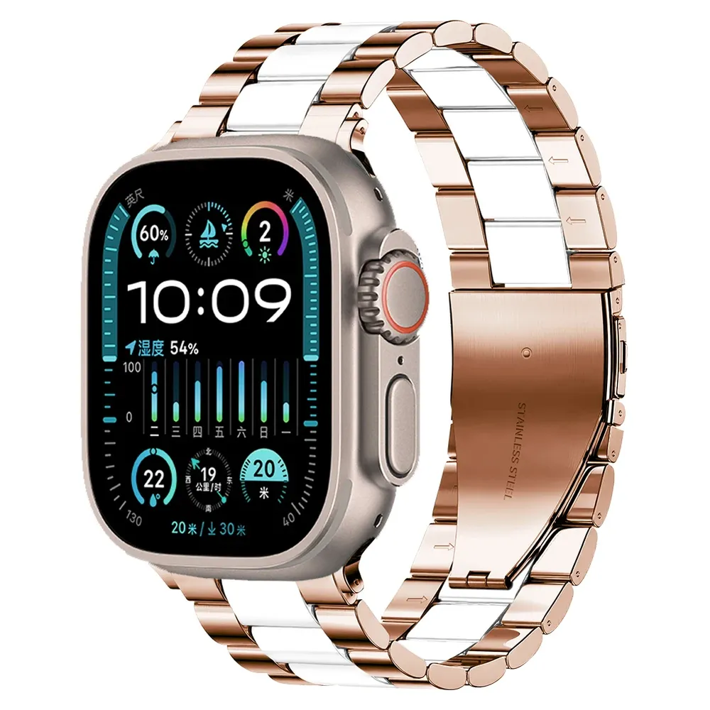 Bracelet acier inoxydable 38 à 49 mm pour Apple Watch