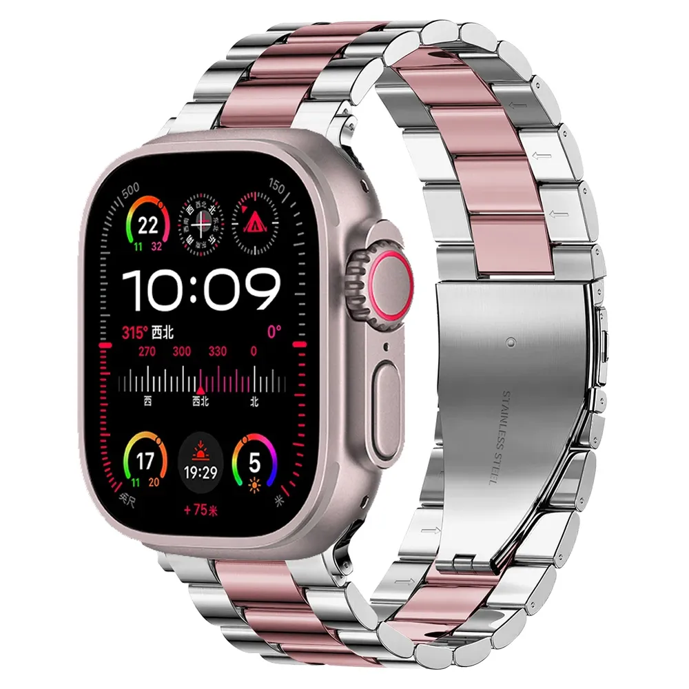 Bracelet acier inoxydable 38 à 49 mm pour Apple Watch
