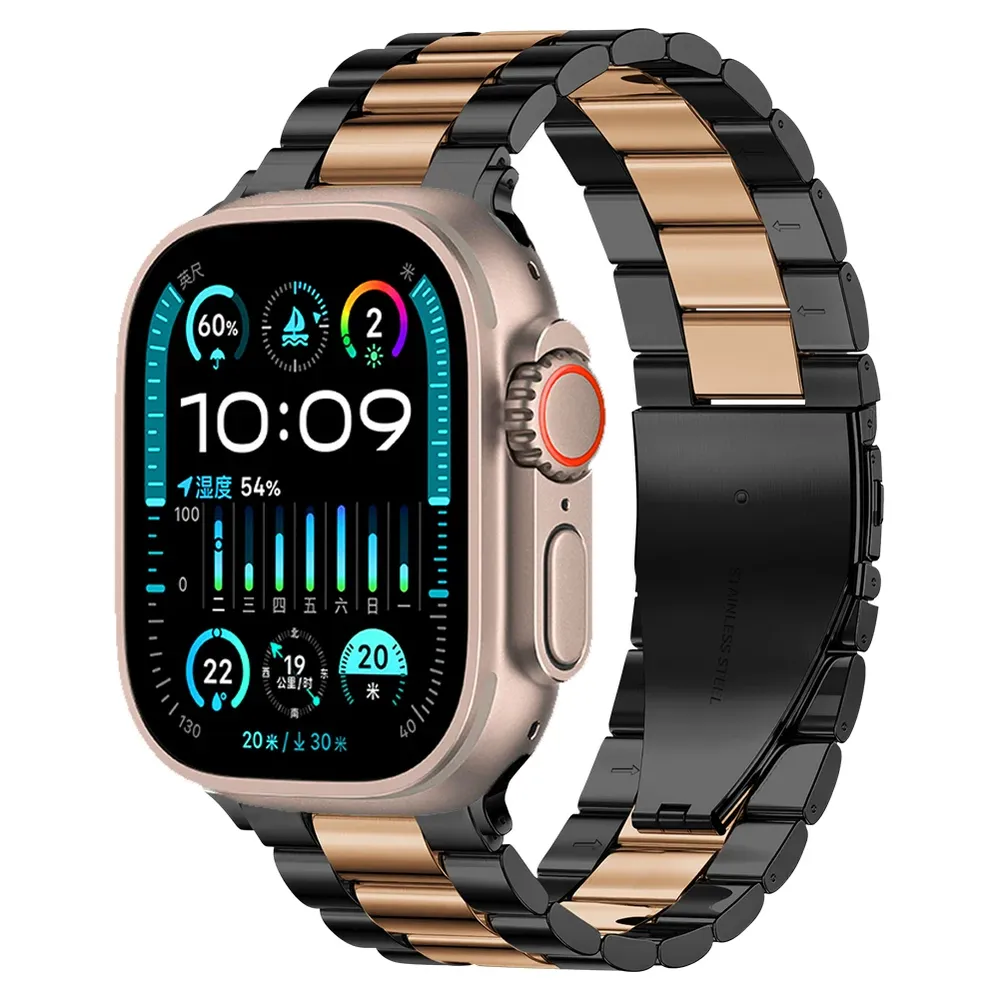 Bracelet acier inoxydable 38 à 49 mm pour Apple Watch