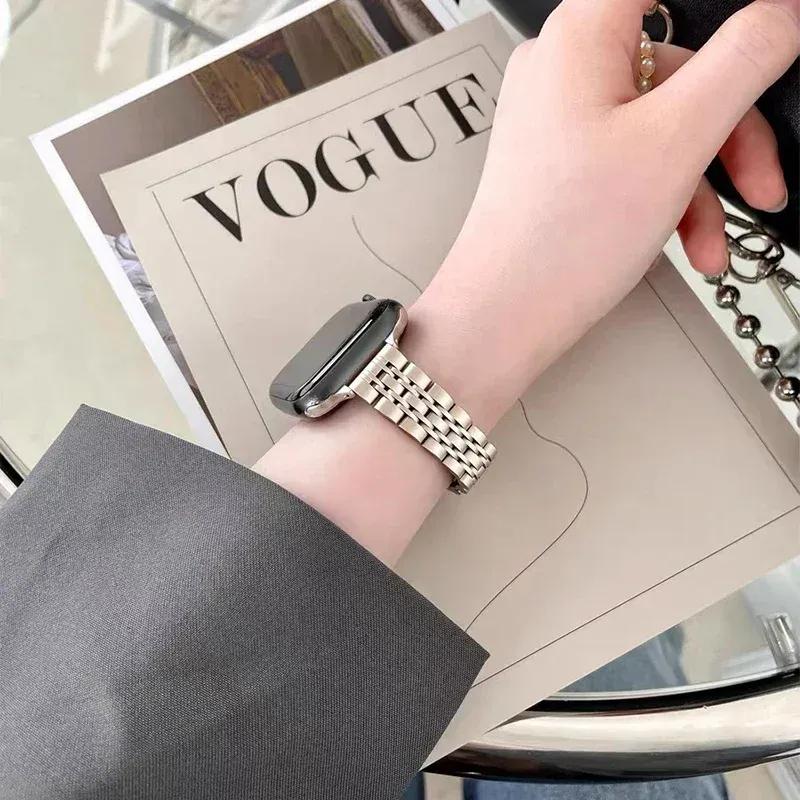 Bracelet acier inoxydable 38 à 49 mm pour Apple Watch