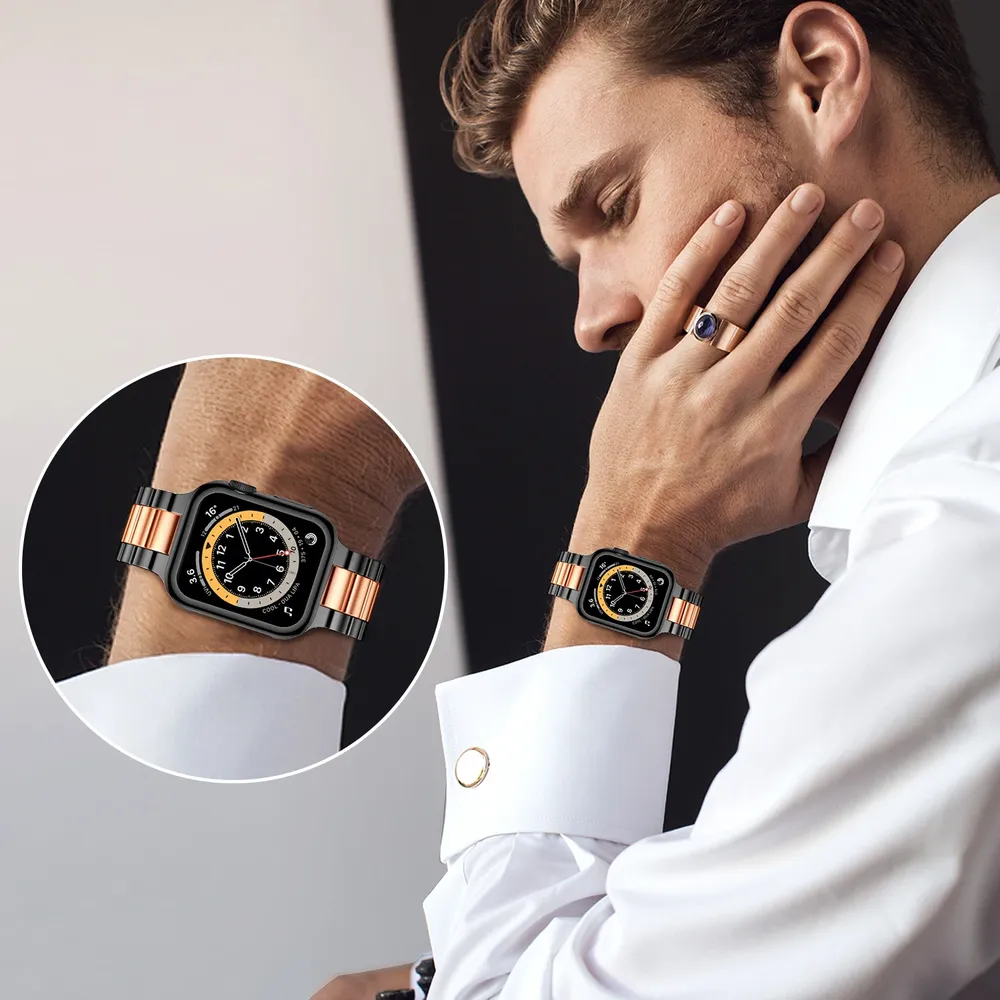 Bracelet acier inoxydable 38 à 49 mm pour Apple Watch