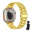 Bracelet acier inoxydable 38 à 49 mm pour Apple Watch – Band Color gold and tool