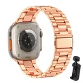 Bracelet acier inoxydable 38 à 49 mm pour Apple Watch – Band Color rose and tool