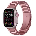 Bracelet acier inoxydable 38 à 49 mm pour Apple Watch – Couleur du bracelet Rose pink