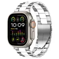 Bracelet acier inoxydable 38 à 49 mm pour Apple Watch – Couleur du bracelet Silver white