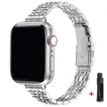 Bracelet acier inoxydable 38 à 49 mm pour Apple Watch – Couleur du bracelet Sliver
