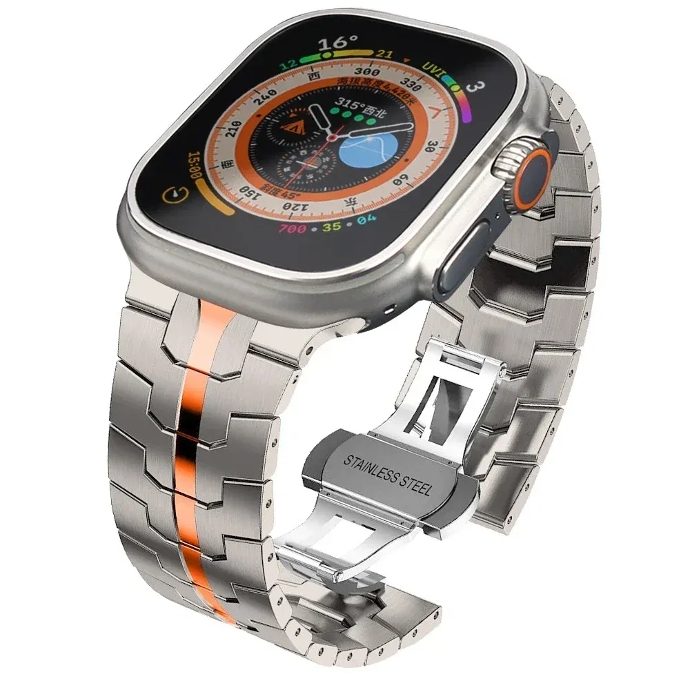 Bracelet acier inoxydable 40 à 49 mm pour Apple Watch