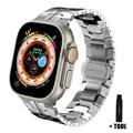 Bracelet acier inoxydable 40 à 49 mm pour Apple Watch – Couleur du bracelet silver