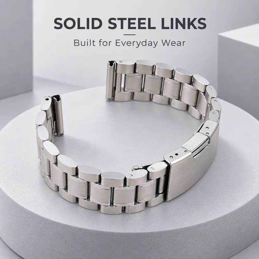 Bracelet acier inoxydable 5 maillons 16 à 26 mm