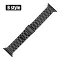 Bracelet acier inoxydable classique pour Apple Watch 38 à 49 mm – Couleur du bracelet style B black
